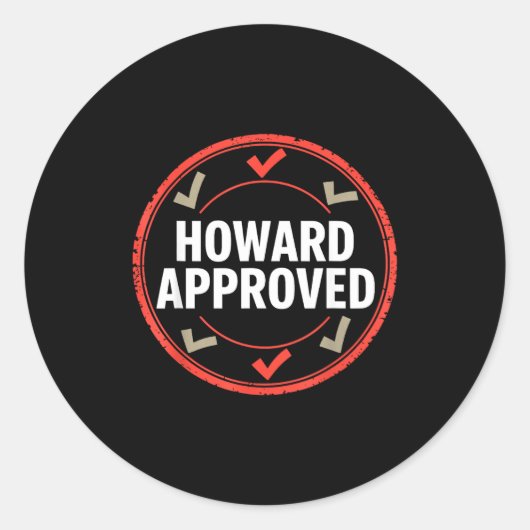 Sticker Rond Howard approuvé (Devant)