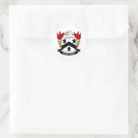 Sticker Rond Howes Family Crest (Sac)