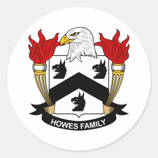 Sticker Rond Howes Family Crest (Devant)