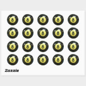 Sticker Rond Hrazy Eights 8) (Feuille)