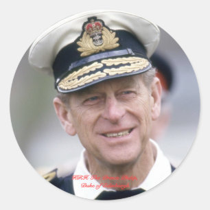 Sticker Rond HRH Le Prince Philip, duc d'Édimbourg