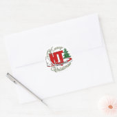 STICKER ROND HT MERRY CHRISTMAS HISTO TECHNICIEN (Enveloppe)