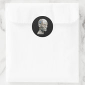 Sticker Rond Hu Head Science Anatomie Biomécanique (Sac)