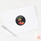 Sticker Rond Hubba-hubba-nero Funny Habanero Pun Dark BG (Enveloppe)