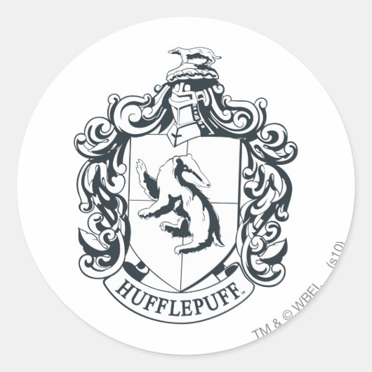 Sticker Rond Hufflepuff Crest (Devant)