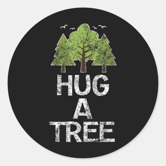 Sticker Rond Hug Arbre Arbre Hug Terre Jour Arbor (Devant)