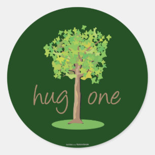 Sticker Rond Hugger d'arbre