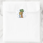 Sticker Rond Hugger d'arbre coloré (Sac)