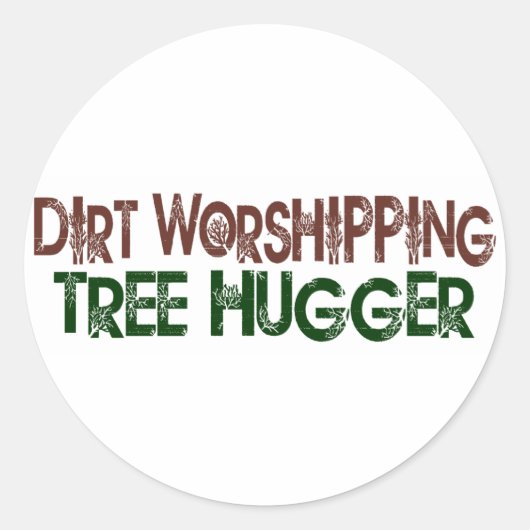 Sticker Rond Hugger d'arbre pour le culte de la tête (Devant)