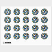 Sticker Rond HUGH ~ Multitude d'oeufs de Pâques ~ (Feuille)