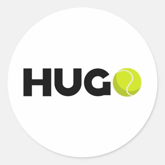 Sticker Rond Hugo Tennis (Devant)