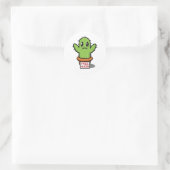 Sticker Rond Hugs Libres - Cactus Humour Drôle (Sac)