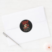 Sticker Rond Hugvyn je vole 67 cœurs Saint-Valentin dinosaure m (Enveloppe)
