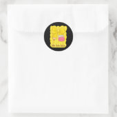 Sticker Rond Hugvyn Retour À L'École Coquette Crayon Sixième An (Sac)