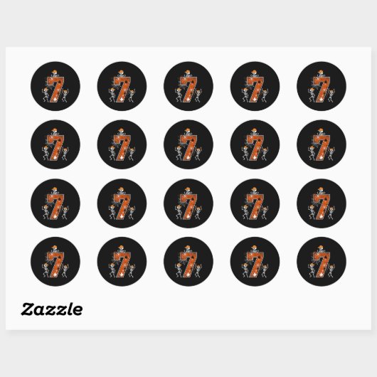 Sticker Rond Hugvyn Six Seven Meme 6 7 Halloween Costume Dancin (Feuille)