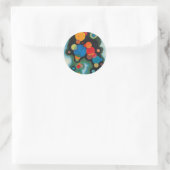 Sticker Rond Huile Abstraite de Kandinsky Deepened Impulse sur  (Sac)