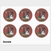 Sticker Rond Huile de chili Hun Couple (Feuille)