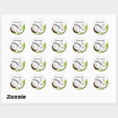 Sticker Rond Huile de coco (Feuille)
