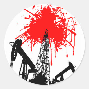 Sticker Rond Huile de sang