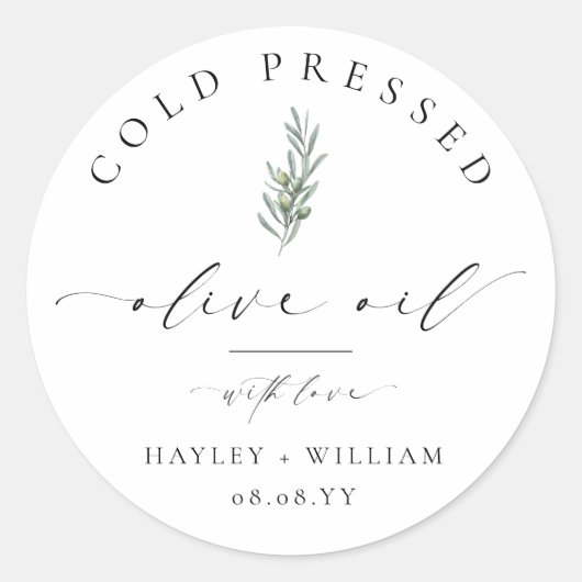 Sticker Rond Huile d'olive Ellesmere (Devant)