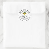 Sticker Rond Huile d'olive Merci Cadeau (Sac)
