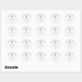 Sticker Rond Huile d'olive Merci Favori (Feuille)