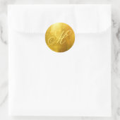Sticker Rond Huile d'or jaune brillant Monogramme (Sac)