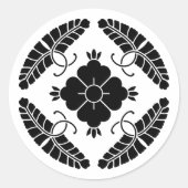 Sticker Rond Huit glycines (Devant)