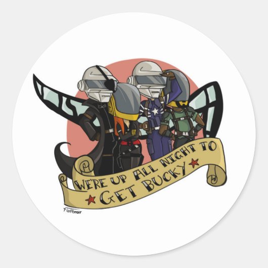 Sticker Rond Huit nuits (Devant)