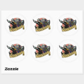 Sticker Rond Huit nuits (Feuille)