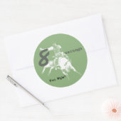 Sticker Rond Huit Secondes, Facile, N'Est-Ce Pas ? Bull Riding  (Enveloppe)