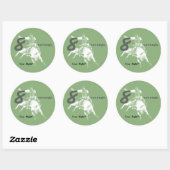 Sticker Rond Huit Secondes, Facile, N'Est-Ce Pas ? Bull Riding  (Feuille)