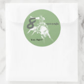 Sticker Rond Huit Secondes, Facile, N'Est-Ce Pas ? Bull Riding  (Sac)
