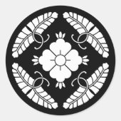 Sticker Rond Huit wisterias (Devant)