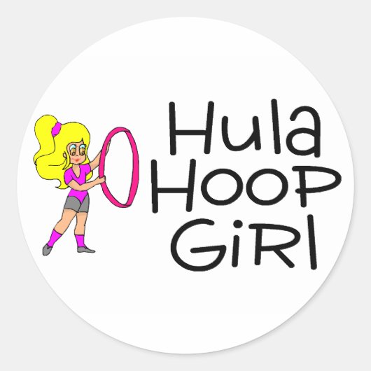 Sticker Rond Hula Hoop Girl 2 (Devant)