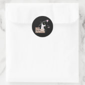 Sticker Rond Humain ? Où es-tu ? Chat (Sac)