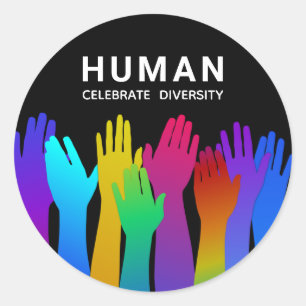 Sticker Rond humain   Une course   Célébrer la diversité