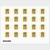 Sticker Rond Human Rights Over ICE (Feuille)
