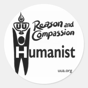 Sticker Rond Humaniste d'UU