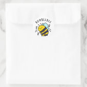 Sticker Rond Humble Bee Funny Bumblebee Pun (Sac)