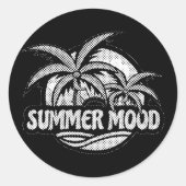 Sticker Rond Humeur d'été (Devant)