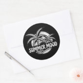 Sticker Rond Humeur d'été (Enveloppe)