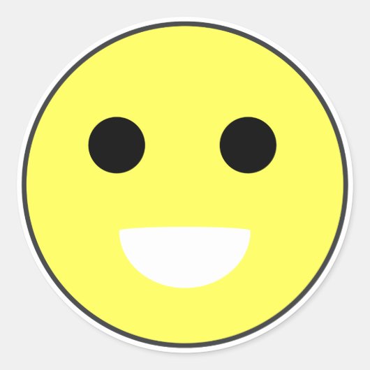 Sticker Rond Humeur face normale (Devant)