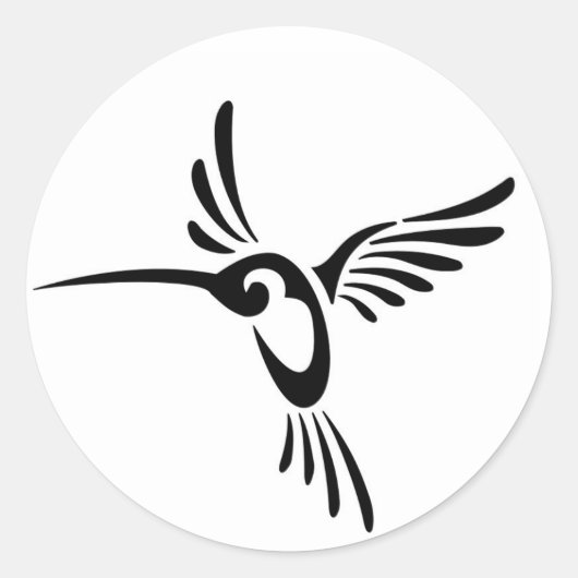 Sticker Rond Humming Birds (Devant)