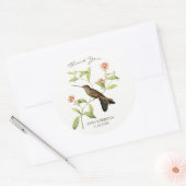 Sticker Rond Hummingbird Merci de favoriser la nuptiale autocol (Enveloppe)