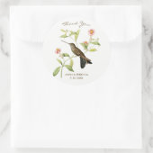 Sticker Rond Hummingbird Merci de favoriser la nuptiale autocol (Sac)