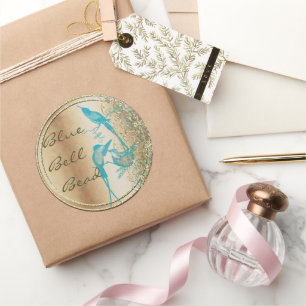 Sticker Rond Hummingbird Swirl