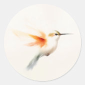 Sticker Rond Hummingbird Watercolor (Devant)