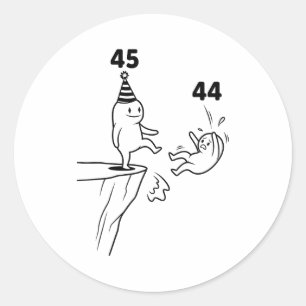 Sticker Rond Humour Anniversaire Enfants 45 Ans 45ème Fête Né 1
