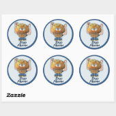 Sticker Rond Humour bourré de muffin (Feuille)